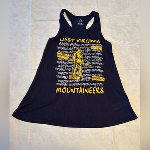 West Virginia Mountaineers Navy & Gold Racerback Tank Top